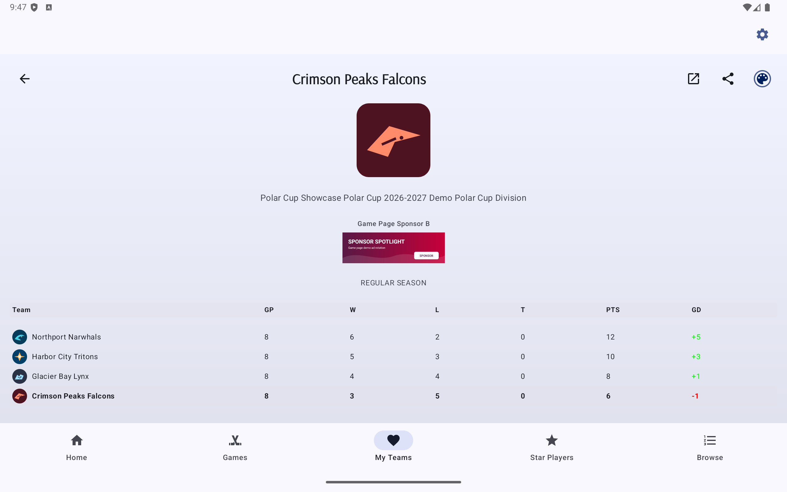 AnyHockey Identity app preview placeholder