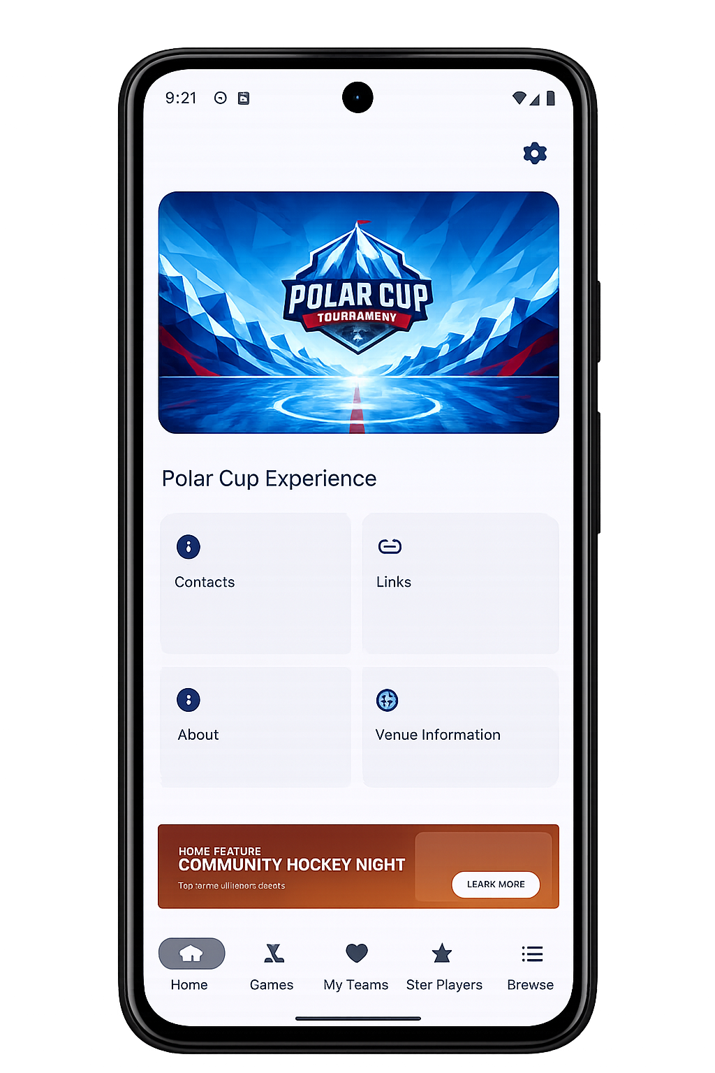 Customize AnyHockey app screenshot